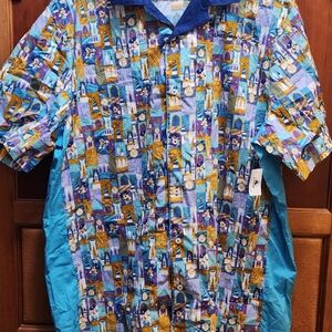 Colorful Disney Button-Up Shirt